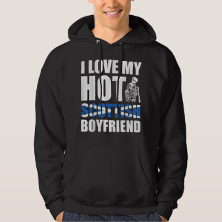 I Love My Hot Scottish Boyfriend Halloween Girlfri Hoodie