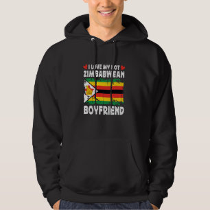 I Love My Hot Zimbabwean Boyfriend Couple Zimbabwe Hoodie
