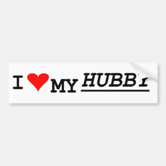 i love my hubby bumper sticker