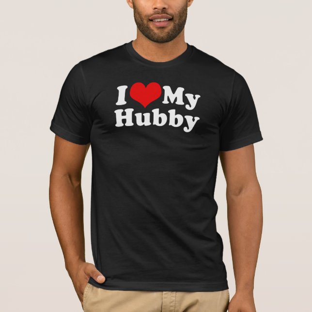 I Love My Hubby Husband Valentine's Day T-Shirt (Front)
