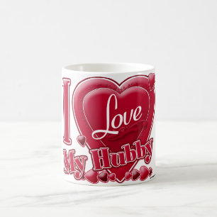 I Love My Hubby red - heart Coffee Mug