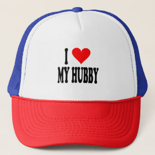 I LOVE MY HUBBY TRUCKER HAT