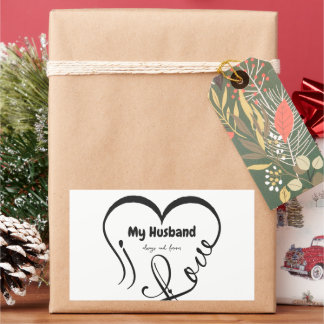 I Love My Husband • Always and forever Rectangular Sticker