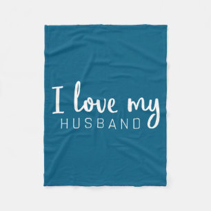 I love my husband anniversary matching couple outf fleece blanket