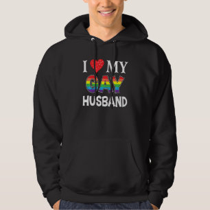I Love My Husband Aunt Lgbt Lesbian Rainbow Proud Hoodie