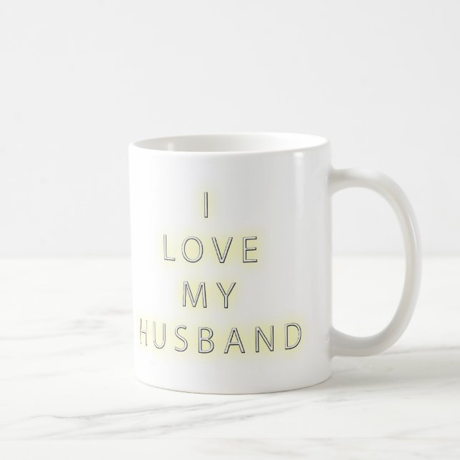 I Love My Husband (Black) Coffee Mug (Right)