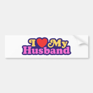 I Love My Husband Bumper Sticker