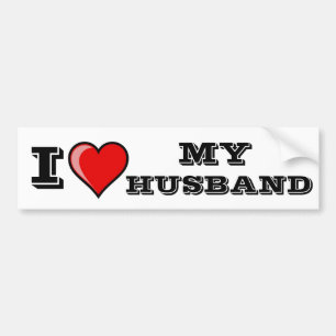 I Love My Husband Bumper Sticker