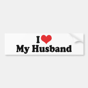 I Love My Husband Bumper Sticker
