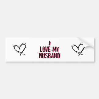 I love my husband bumper sticker