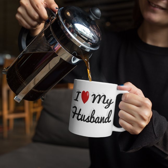 I Love My Husband cute black text   Coffee Mug (Creator Uploaded)