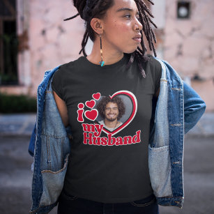 I Love My Husband Heart Photo  T-Shirt