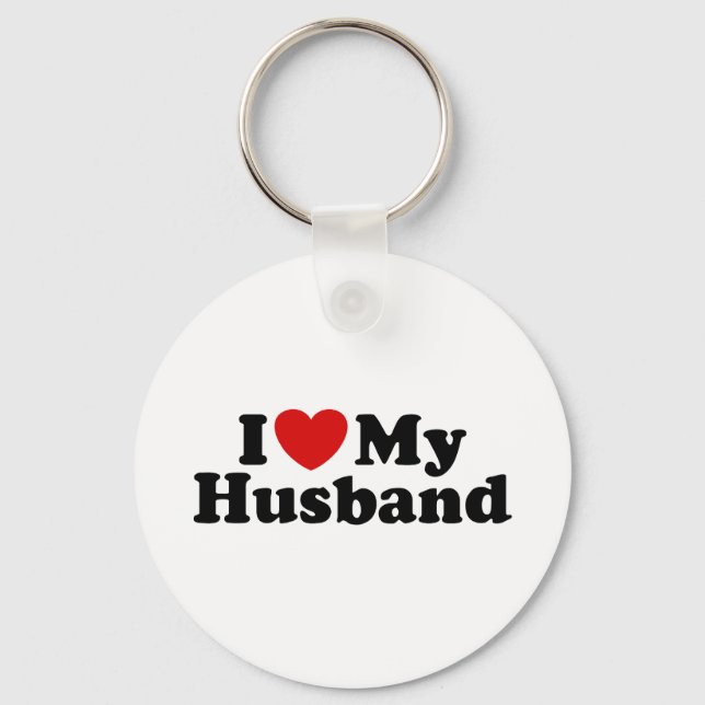 I Love My Husband Key Ring (Front)