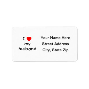 I Love My Husband Label