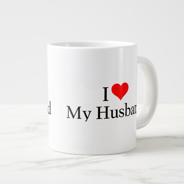 I love my husband large coffee mug (Front Right)