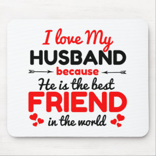 I love my husband mouse pad