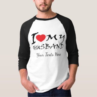 I Love My Husband text with red heart symbol for r T-Shirt