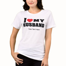 I Love My Husband text with red heart symbol
