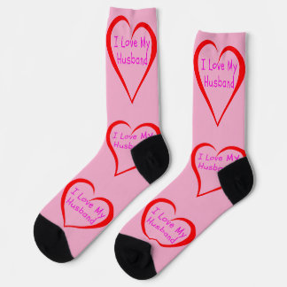 I Love My Husband Valentine's Day Socks For Her