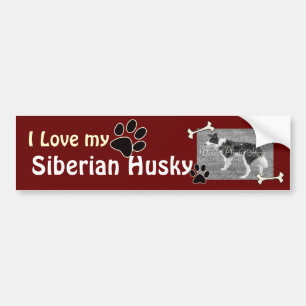 I love my Husky Bumper Sticker
