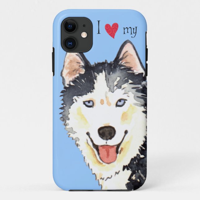 I Love my Husky Case-Mate iPhone Case (Back)