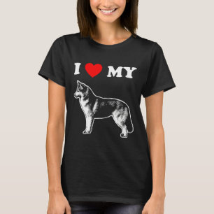 I Love My Husky T-Shirt