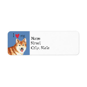I Love my Icelandic Sheepdog Return Address Label