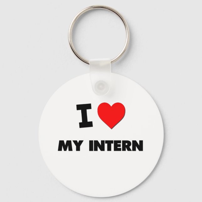 I Love My Intern Key Ring (Front)