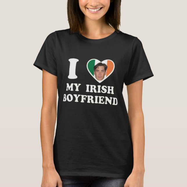 i love my irich boyfriend l christian bale t shirt (Front)