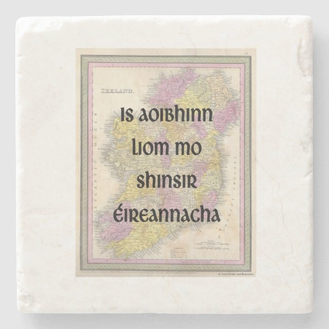 I Love My Irish Ancestors | Custom Coasters (Front)