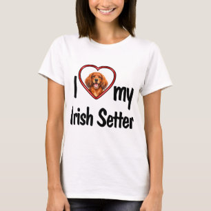 I Love My Irish Setter Cute Red Heart Photo Frame T-Shirt
