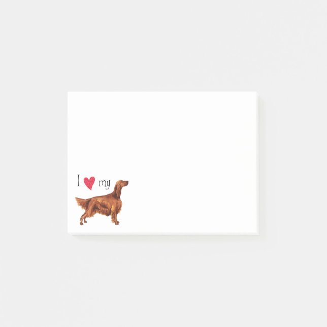 I Love my Irish Setter Post-it Notes (Front)