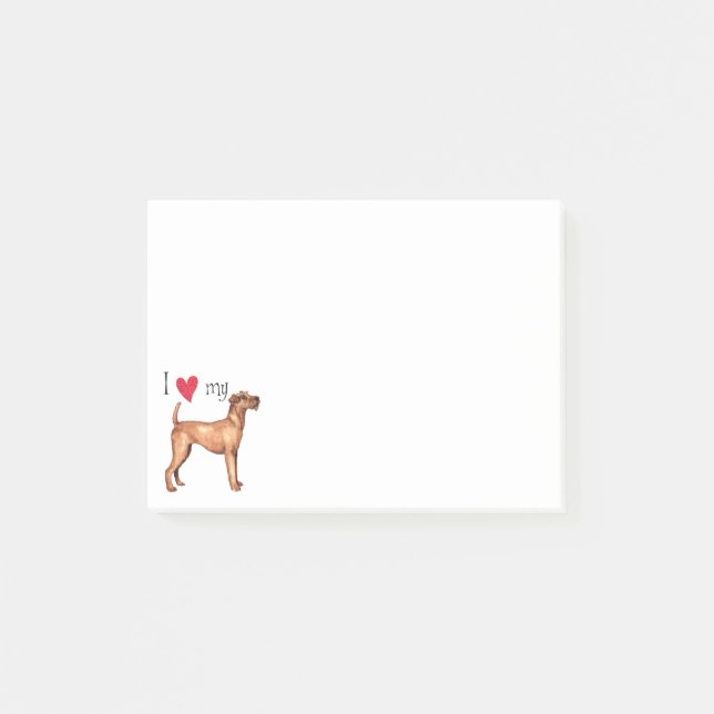 I Love my Irish Terrier Post-it Notes (Front)