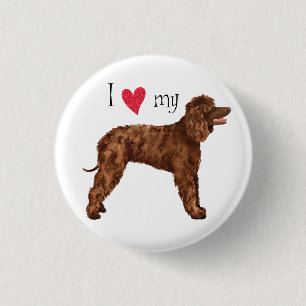 I Love my Irish Water Spaniel 3 Cm Round Badge