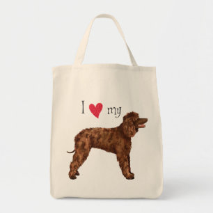 I Love my Irish Water Spaniel Tote Bag