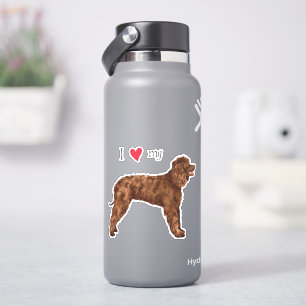 I Love my Irish Water Spaniel Vinyl Sticker