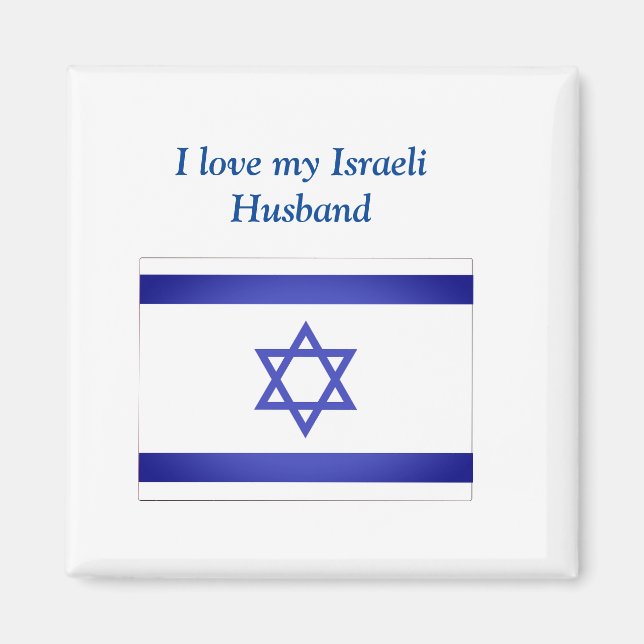 I Love my Israeli  Husband Magnet (Front)