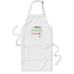 I Love My Italian Chef Long Apron