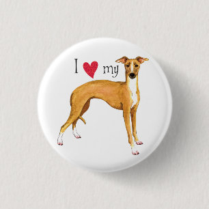 I Love my Italian Greyhound 3 Cm Round Badge