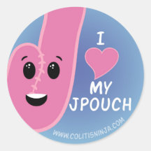 I Love My J-Pouch Stickers!