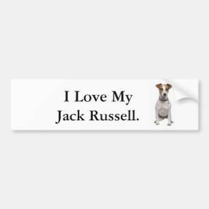 I Love My Jack Russell. Bumper Sticker