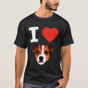 I Love My Jack Russell Dog Mum Puppy Family Dog Da T-Shirt