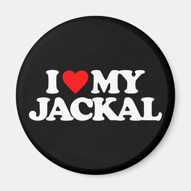 I LOVE MY JACKAL MAGNET (Front)