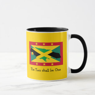 I Love My... Jamaica Grenada DUAL FLAG Custom Mug