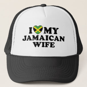 I Love My Jamaican Wife Trucker Hat
