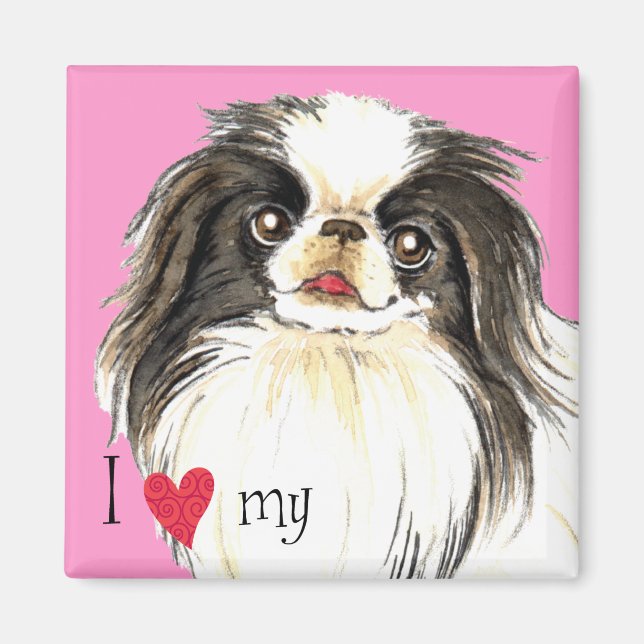 I Love my Japanese Chin Magnet (Front)