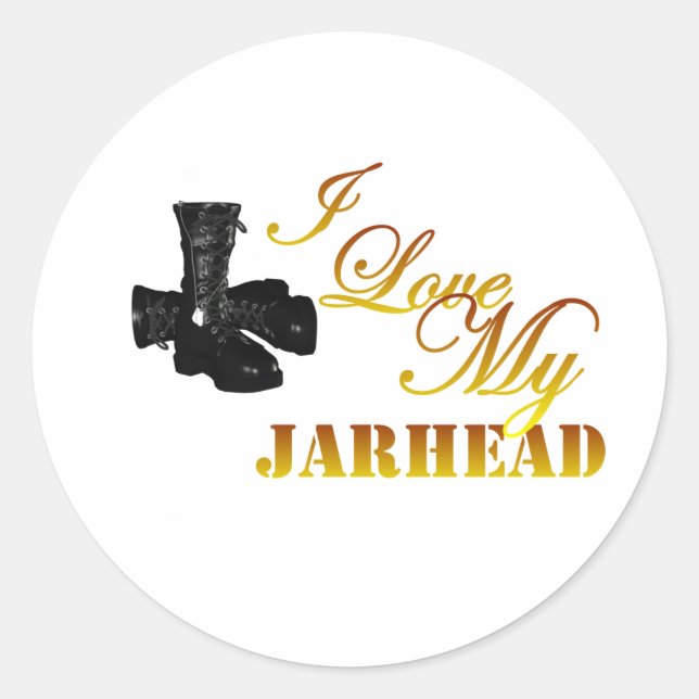 I Love My Jarhead 4 Classic Round Sticker (Front)