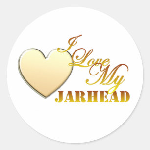 I Love My Jarhead Classic Round Sticker
