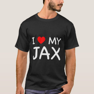 I Love My Jax First Name Red He T-Shirt