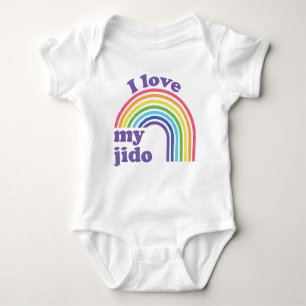 I Love My Jido - Cute Rainbow  Baby Bodysuit
